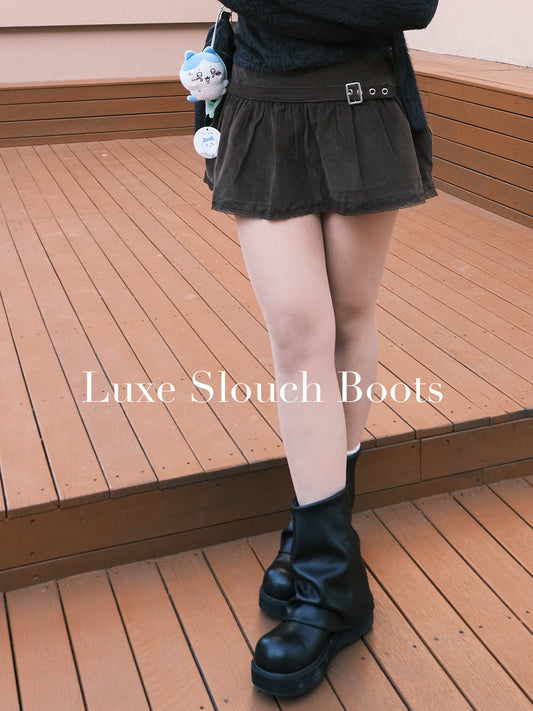 \ 任何腳形友好 / 輕皺褶垂感設計Luxe Slouch Boots